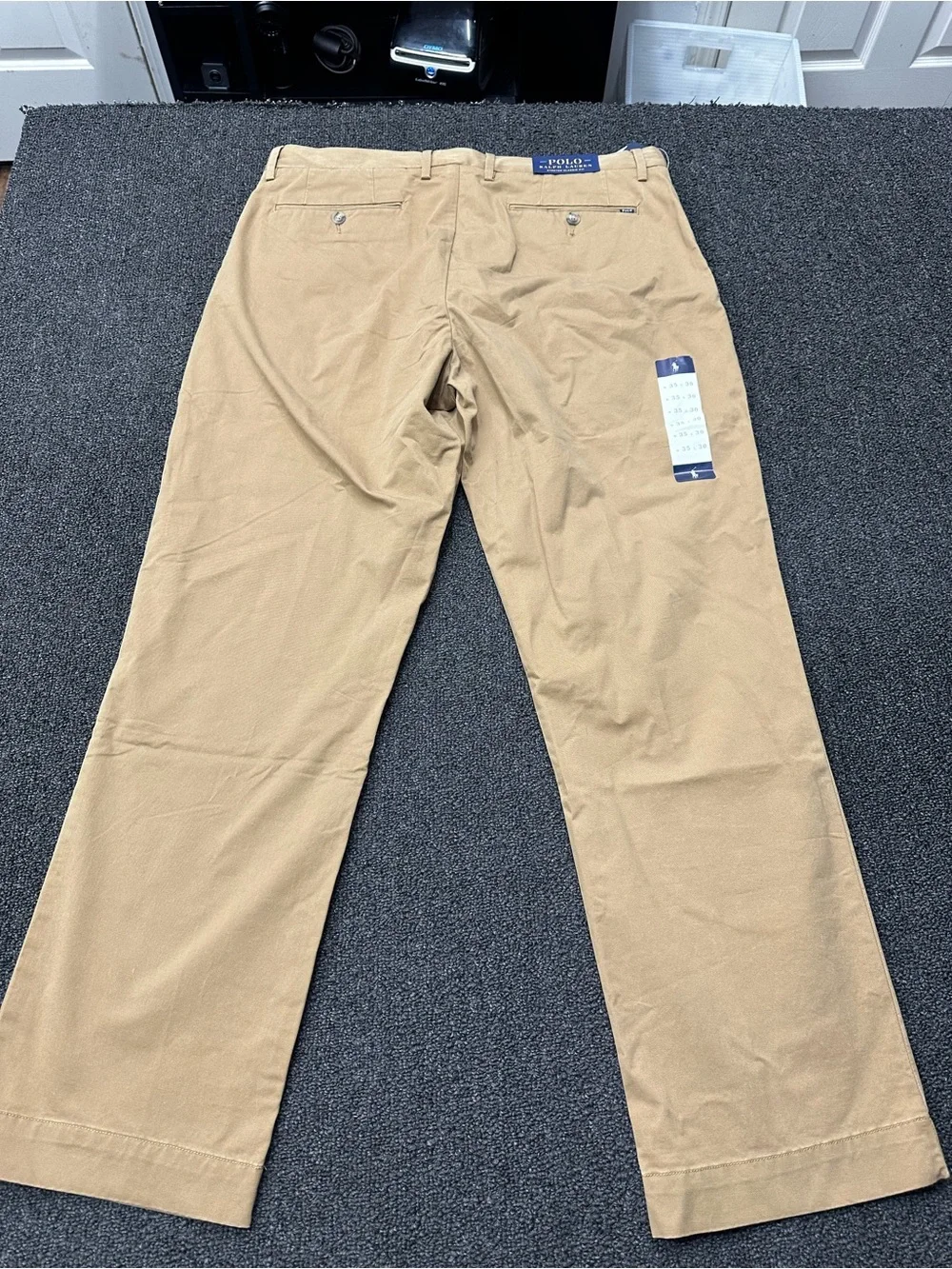 POLO RALPH LAUREN Mens 35x30 Stretch Classic Fit Chino Pants Tan- NWT